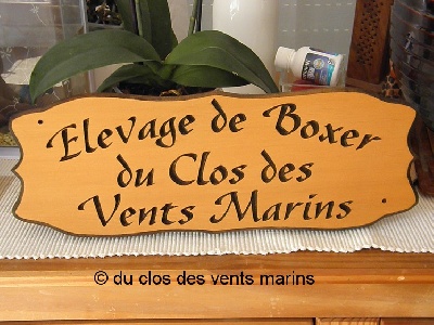 du Clos des vents marins - Notre nouvelle plaque